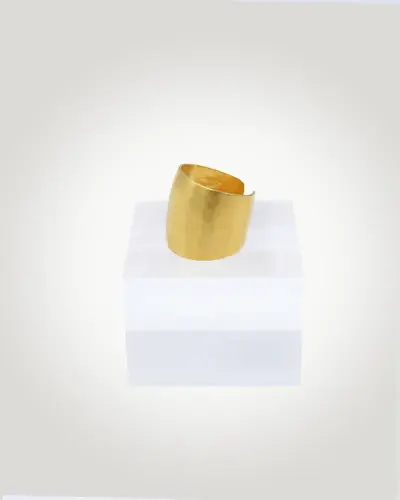 An-031-OA Anillo artesanal de diseño hecho a mano en Barcelona bañada en oro