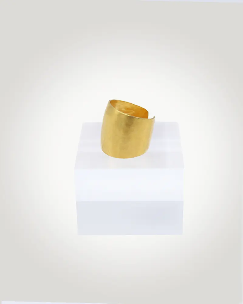 An-031-OA Anillo artesanal de diseño hecho a mano en Barcelona bañada en oro