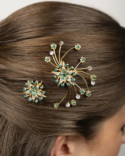 H3-001ver-OA Tocado peina estrella oro novia invitada boda fiesta evento