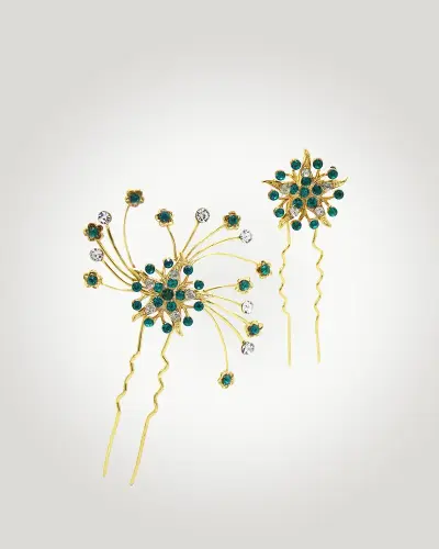 H3-001ver-OA Tocado peina estrella oro novia invitada boda fiesta evento