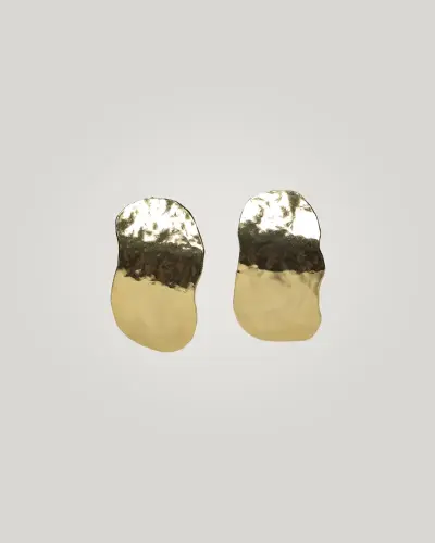 Pe-039-OA Pendientes originales oro hechos a mano para invitada con estilo