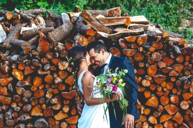 Novia con trenza y horquillas de estrellas